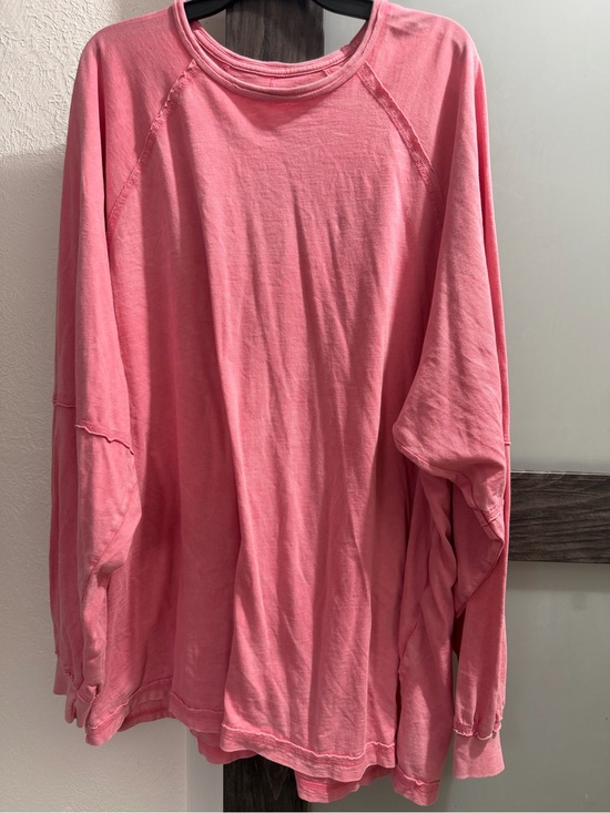 aerie Tops - aerie Pink Long-Sleeve Crewneck Tee